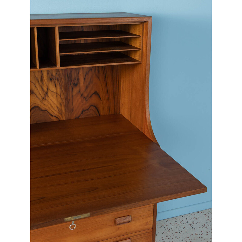 Vintage teak veneer desk por Børge Mogensen para Søborg Møbler, Dinamarca 1960