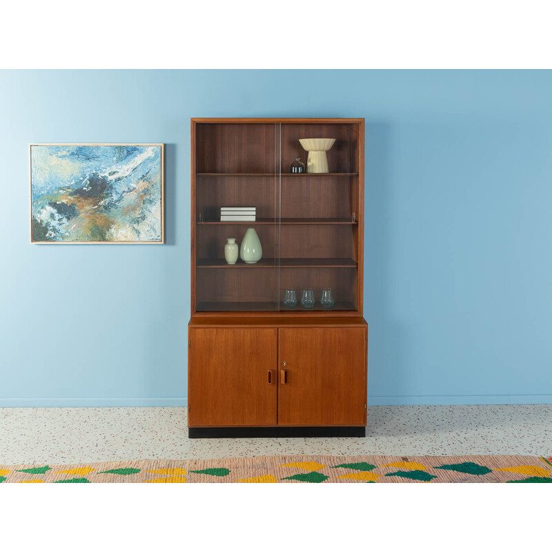 Vintage display cabinet in teak veneer by Børge Mogensen for Søborg Møbler, Denmark 1960s