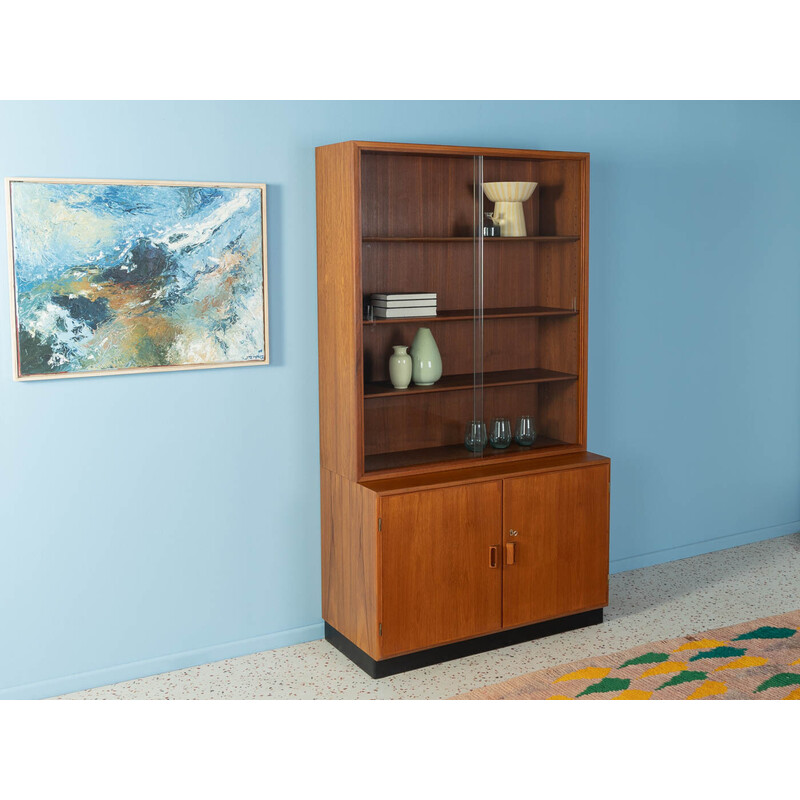 Vintage display cabinet in teak veneer by Børge Mogensen for Søborg Møbler, Denmark 1960s