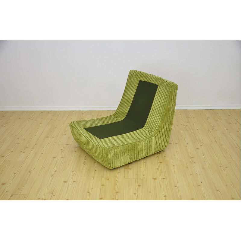 Mid-eeuwse groene corduroy modulaire sofa , 1970