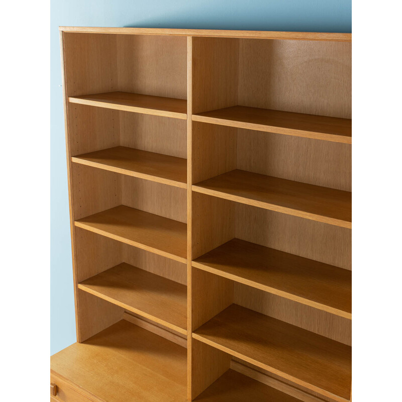 Vintage bookcase in oakwood veneer with two drawers, Denmark 1960s