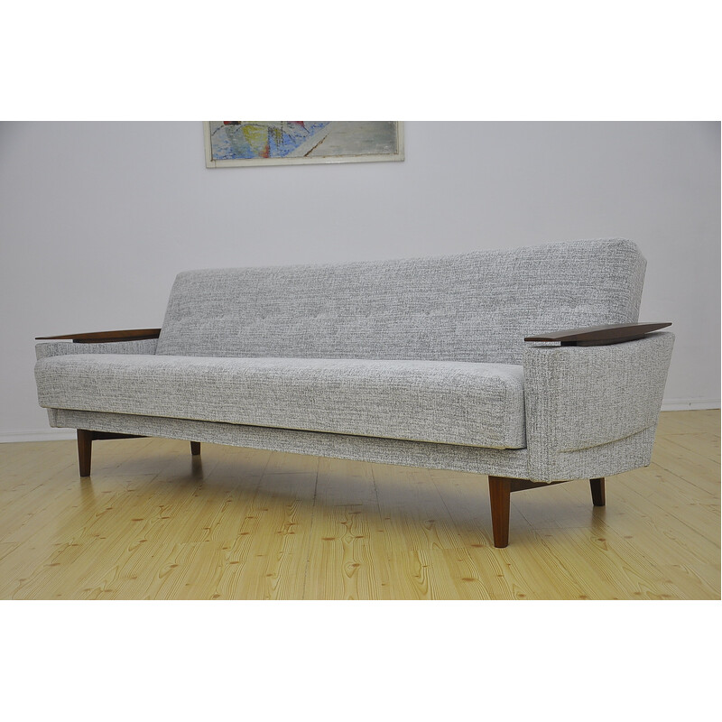 Mid-century Scandinavian four-seater sofa bed, 1960s