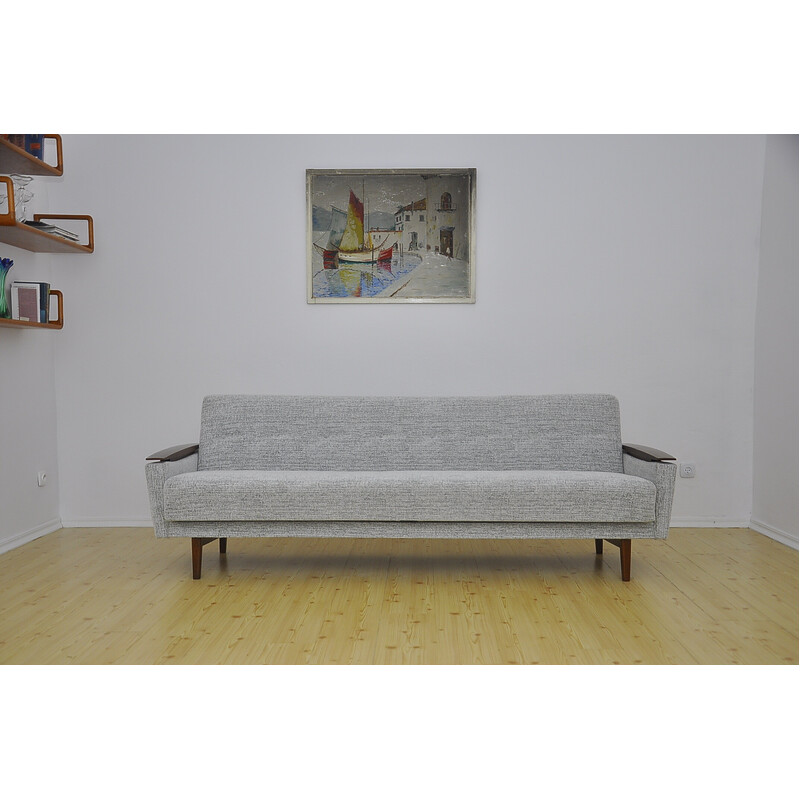 Mid-century Scandinavian four-seater sofa bed, 1960s