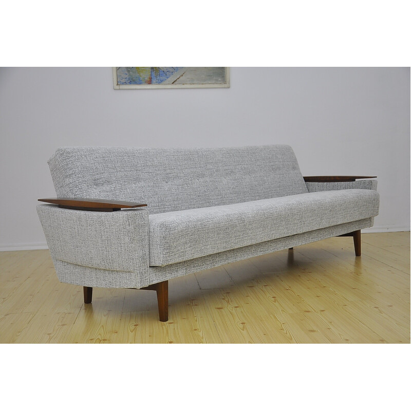 Divano letto scandinavo vintage a quattro posti, 1960