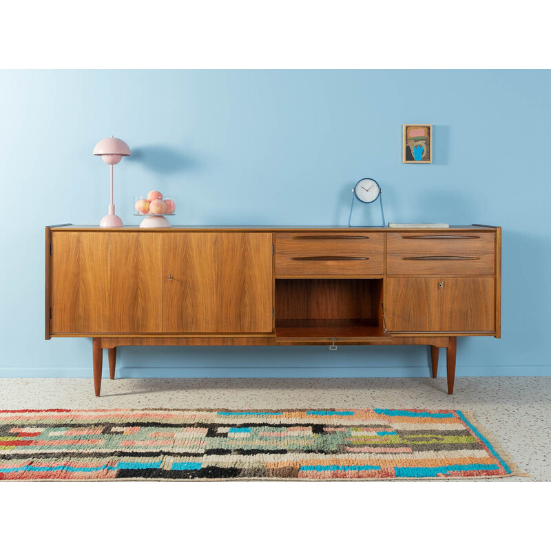 Vintage walnootfineer dressoir, Duitsland 1960