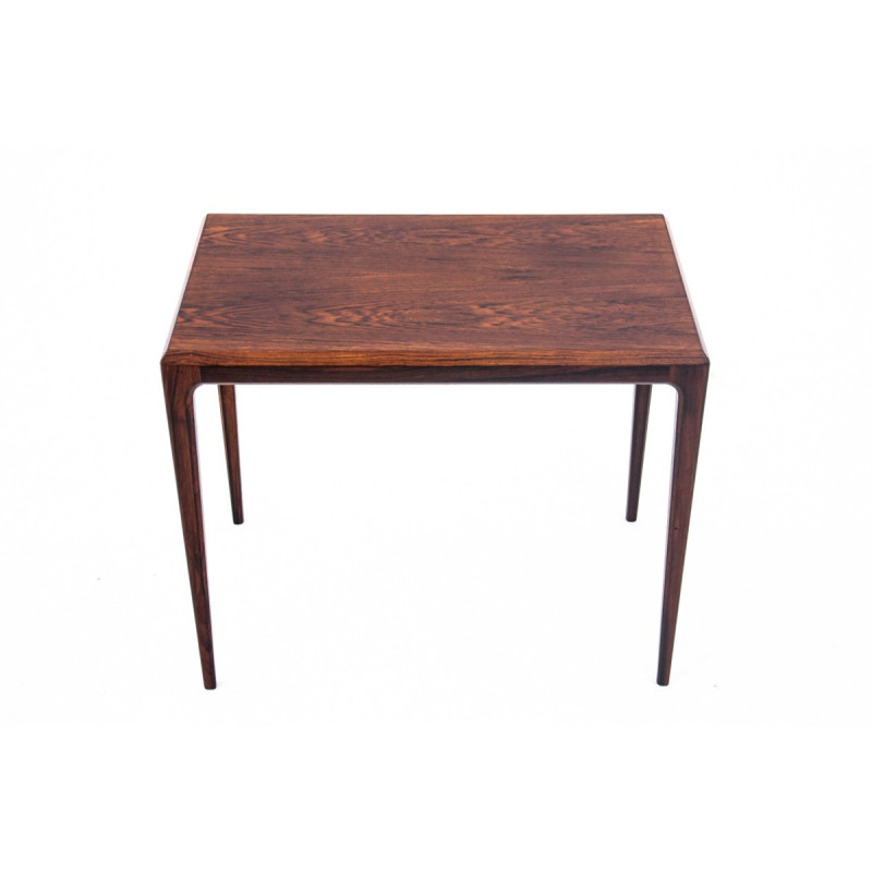 Mesa auxiliar vintage de palisandro de Johannes Andersen para Silkeborg Mobler, Dinamarca 1970