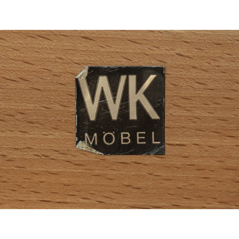 Scrivania vintage impiallacciata in rovere per Wk Möbel, Germania 1960