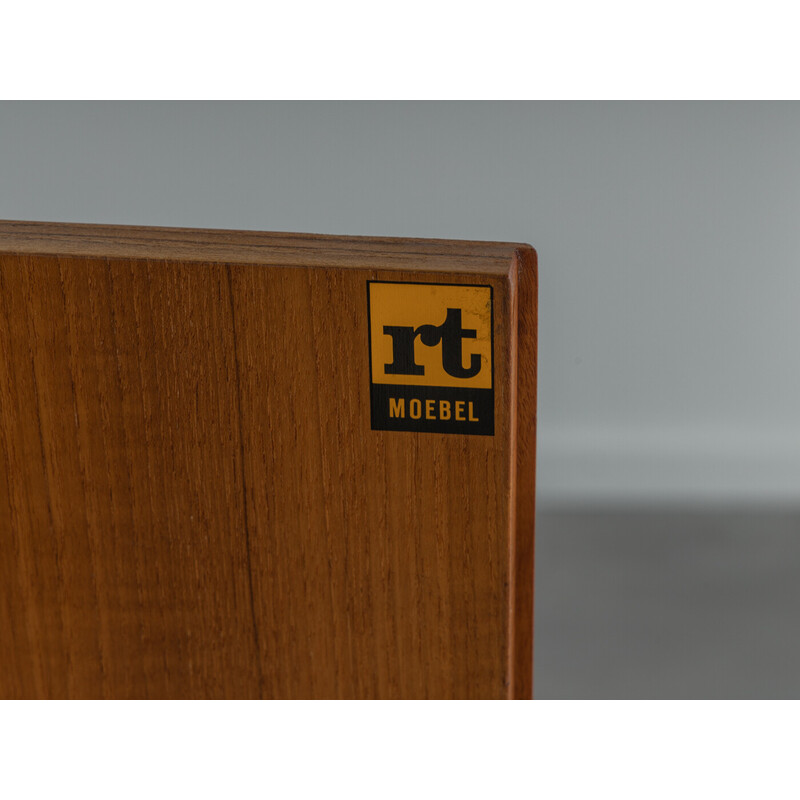 Vintage highboard in teak veneer with two doors for Heinrich Riestenpatt, Germany 1960