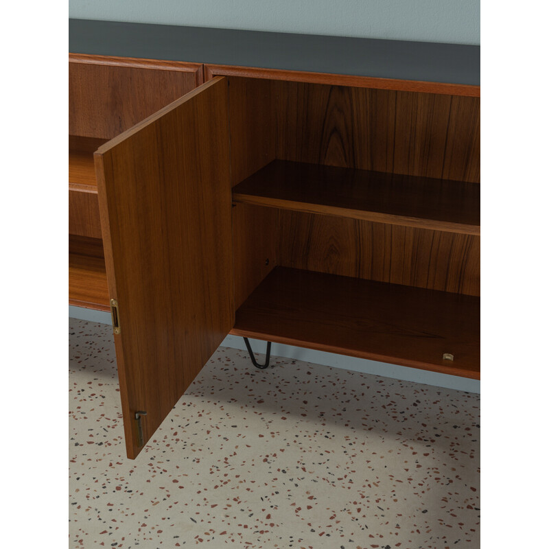 Vintage highboard in teak veneer with two doors for Heinrich Riestenpatt, Germany 1960