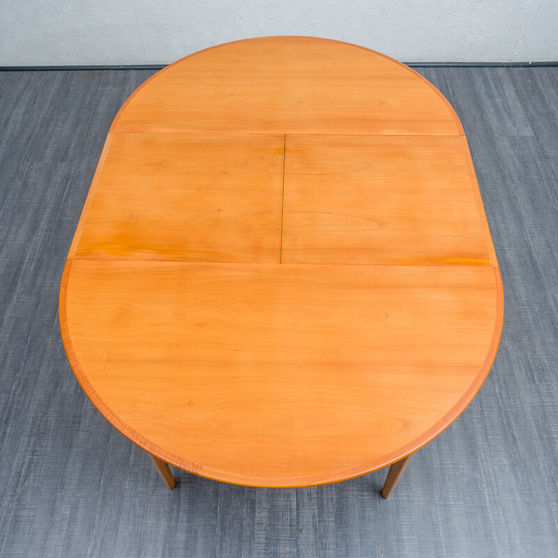 Vintage round dining table in cherrywood by Alma, 1960s