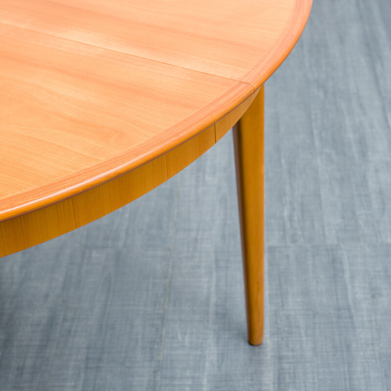 Vintage round dining table in cherrywood by Alma, 1960s