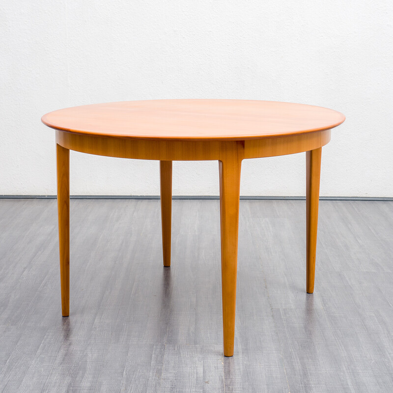 Mesa redonda vintage en madera de cerezo de Alma, 1960