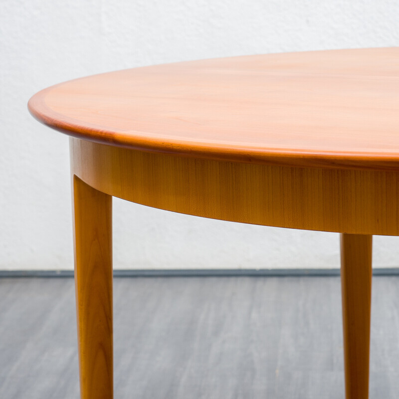 Vintage round dining table in cherrywood by Alma, 1960s