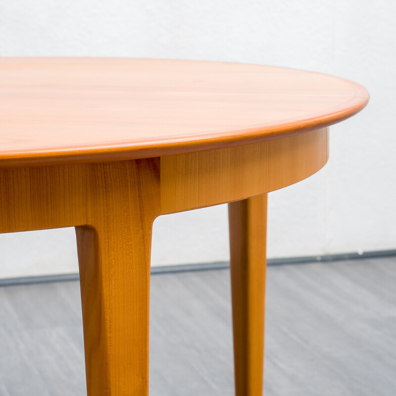 Vintage round dining table in cherrywood by Alma, 1960s