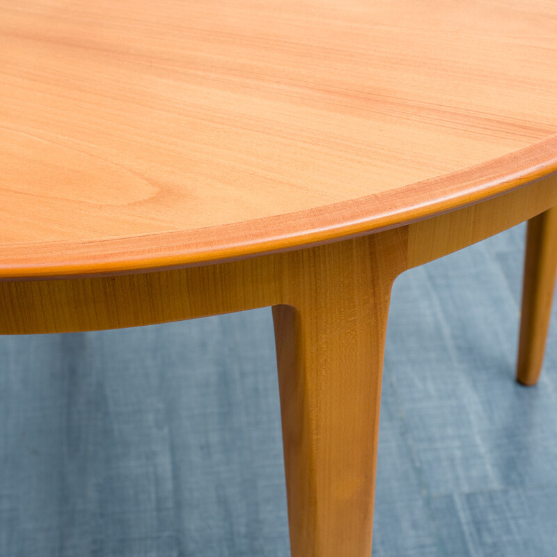 Vintage round dining table in cherrywood by Alma, 1960s