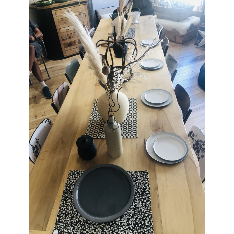 Vintage wooden farm table