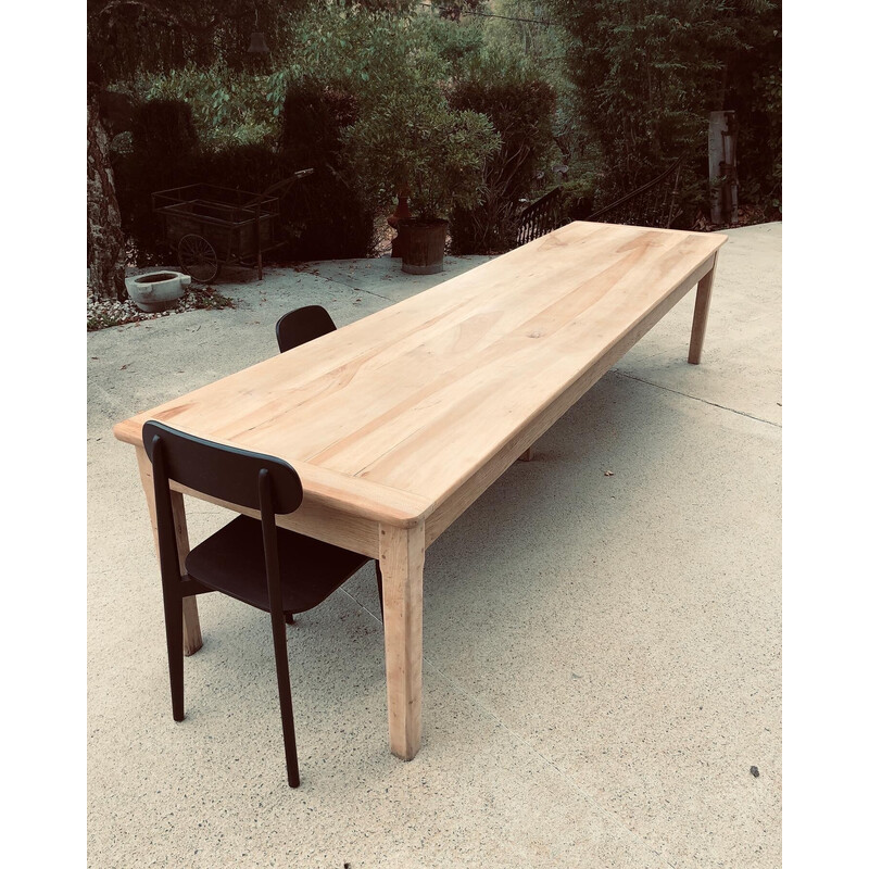 Vintage wooden farm table