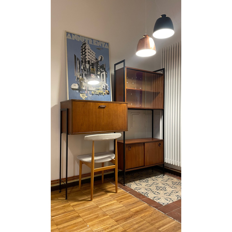 Vintage teak shelf with secretary by Avalon, 1960