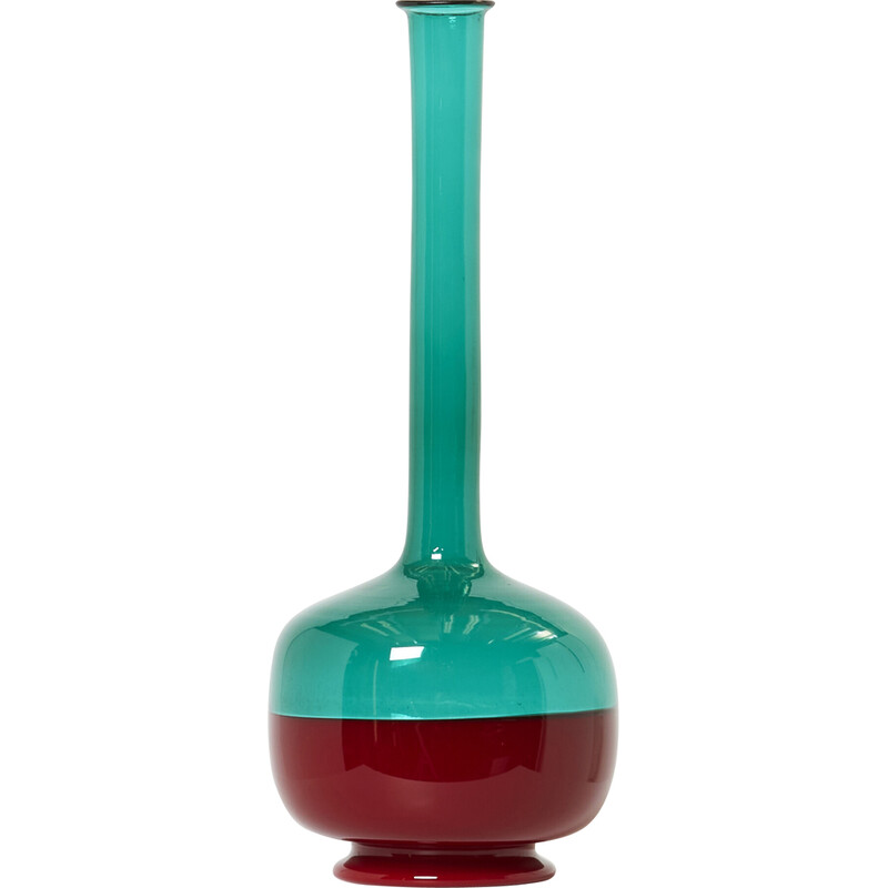 Vintage Murano glass bottle by Gio Ponti for Venini Morandiana, 1960