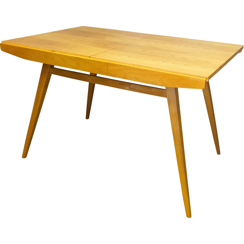 Table extensible vintage en bois de frêne par Frantisek Jirak, 1960