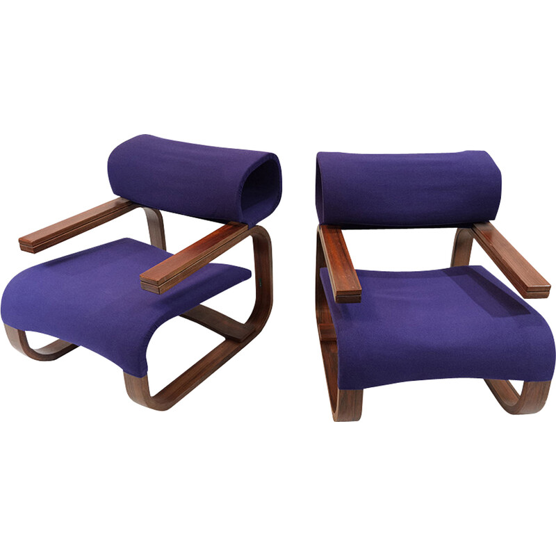 Paar vintage fauteuils van Jan Bocan voor Thonet, 1972