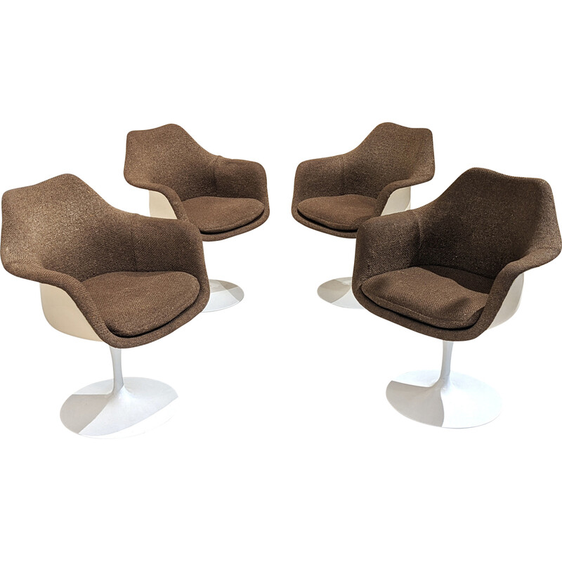 Set of 4 vintage "Tulip" armchairs by Eero Saarinen for Knoll, 1955