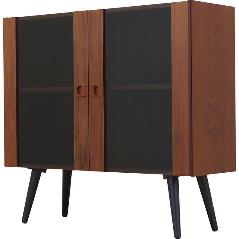 Vintage mahogany display cabinet, Denmark 1970s