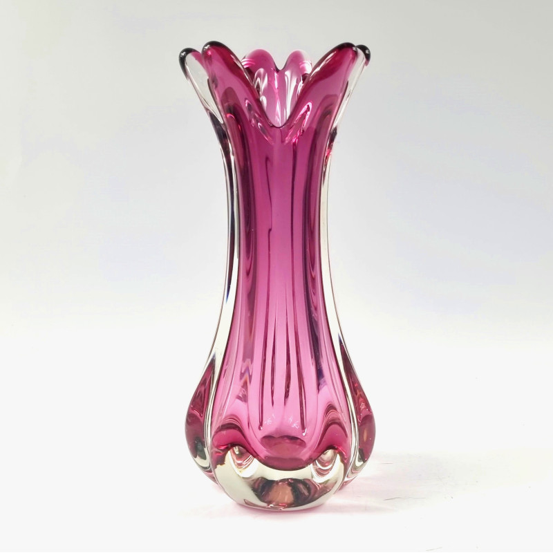 Vintage Murano glass vase by Fratelli Toso, Italy 1960