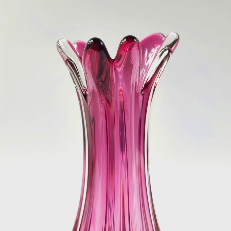 Vaso vintage en verre de Murano par Fratelli Toso, Itália 1960