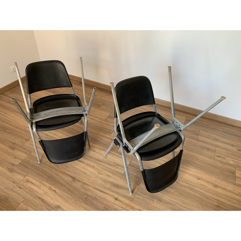 Set of 4 vintage stacking chairs by Don Albinson for Knoll, 1964