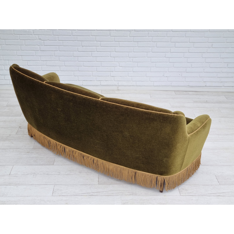 Vintage danish sofa in velvet, 1960