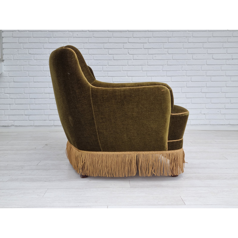 Dänisches Vintage-Sofa aus Samt, 1960