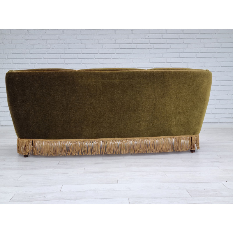 Vintage danish sofa in velvet, 1960