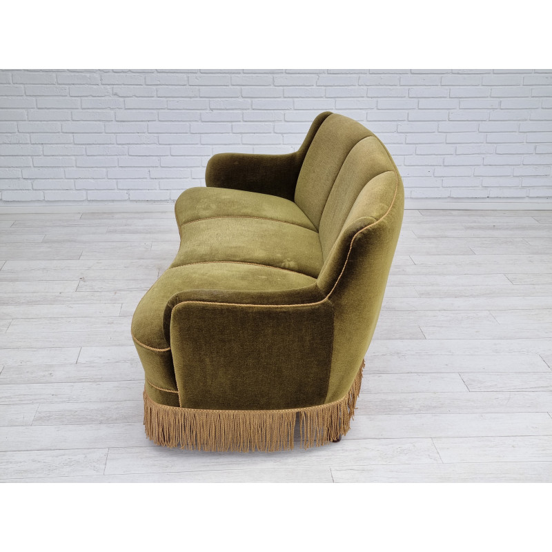 Dänisches Vintage-Sofa aus Samt, 1960