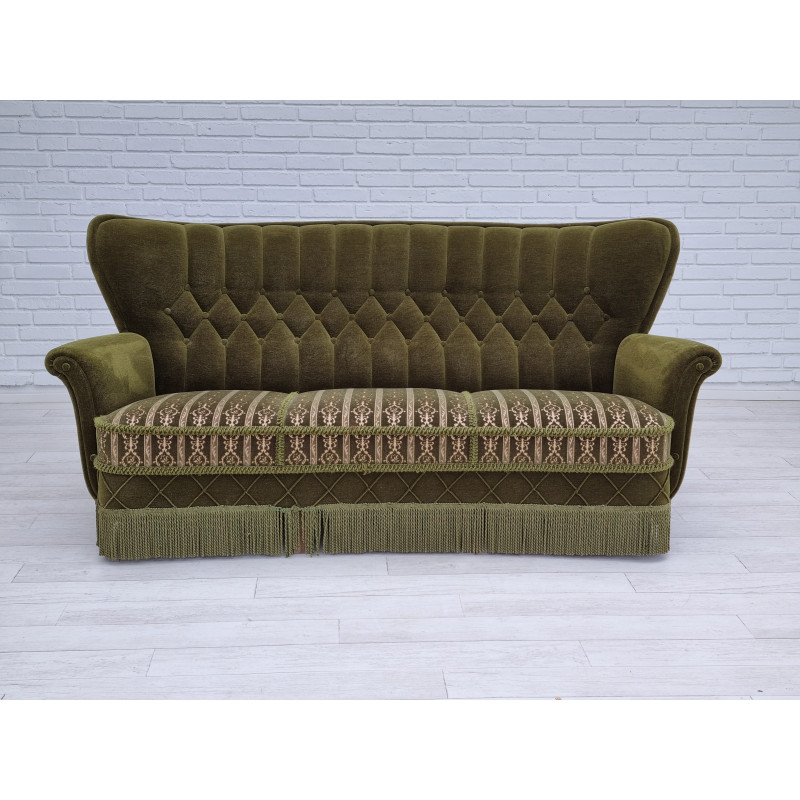 Dänisches Vintage-Sofa aus Samt, 1960