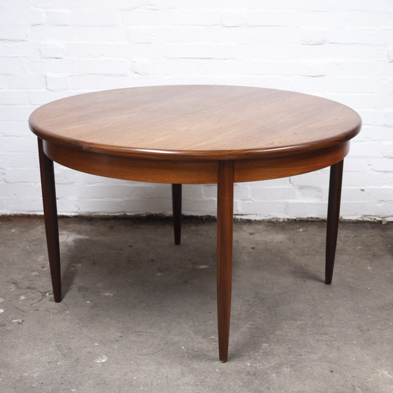 Vintage round extending teak dining table by G-Plan, U.K 1960s