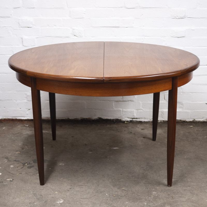 Vintage round extending teak dining table by G-Plan, U.K 1960s