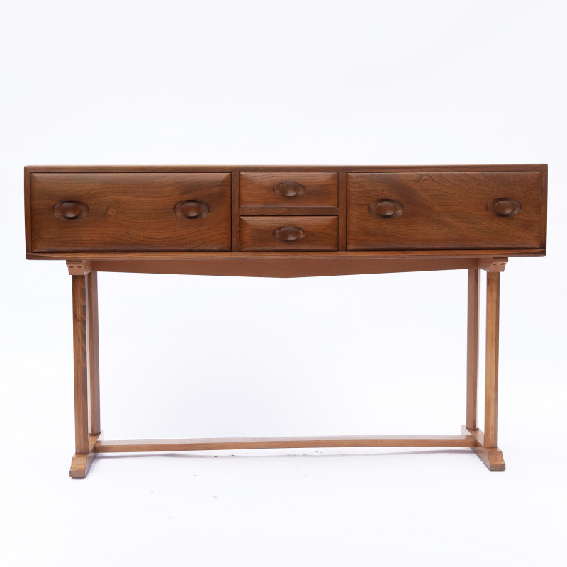 Consola vintage de haya y madera de olmo de Ercol, Reino Unido, 1960