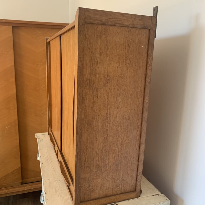 Scandinavian vintage wooden hanging cabinet