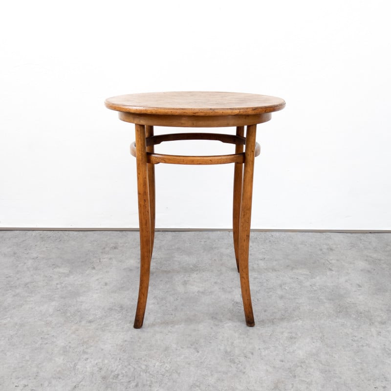 Vintage bentwood side table by Fischel, Czechoslovakia 1920s
