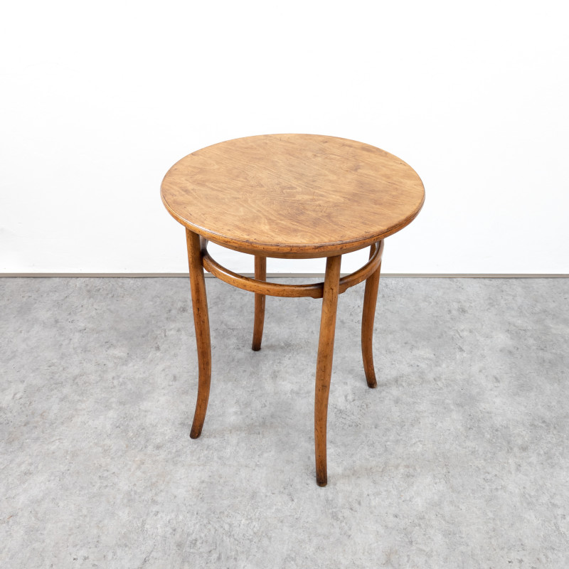 Vintage bentwood side table de Fischel, Checoslováquia 1920s