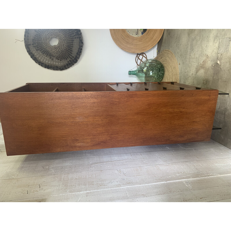 Vintage wooden shelf with 5 drawers, 1960