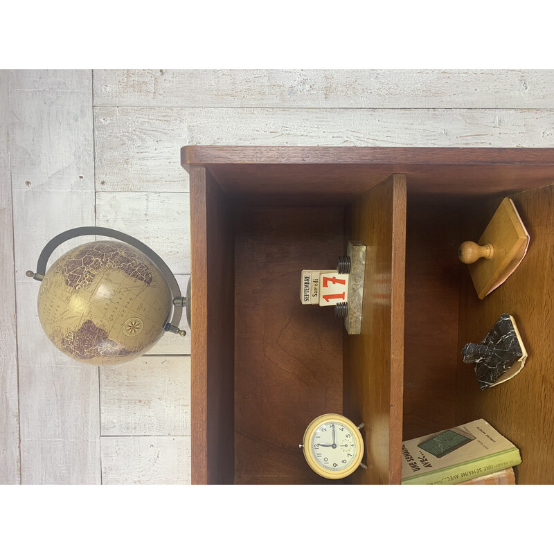 Vintage wooden shelf with 5 drawers, 1960