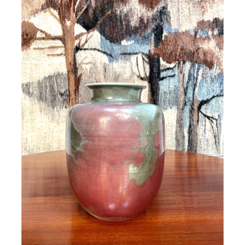 German vintage glazed ceramic vase by Richard Uhlemeyer, 1940s