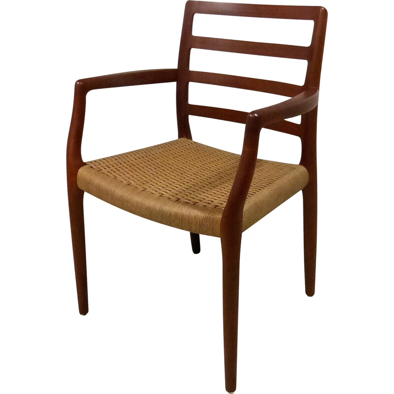 Vintage teak armchair model 68 by Niels Otto Møller for J.L. Moller, Denmark 1980s