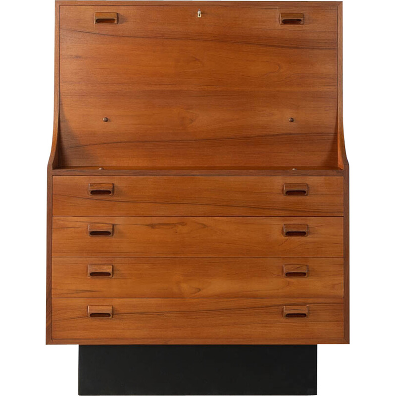 Vintage secretary in teak veneer by Børge Mogensen for Søborg Møbler, Denmark 1960s