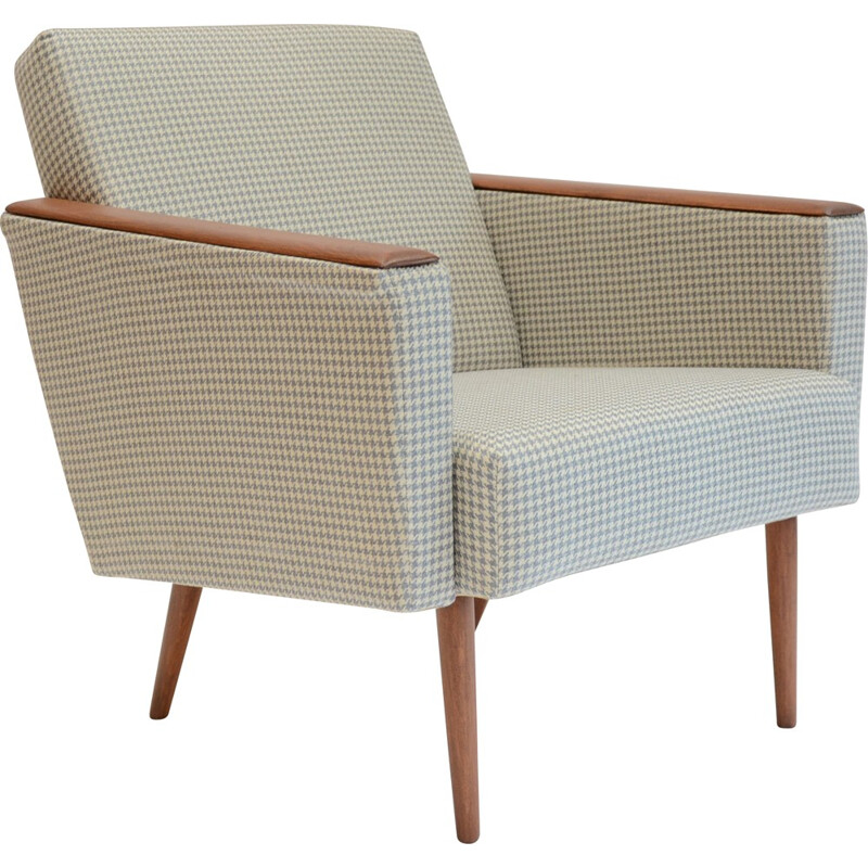 Armchair with square foot and springs - 1960s