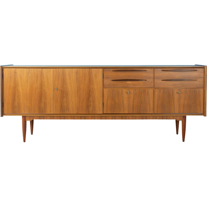 Vintage sideboard in walnut veneer, Germany 1960s