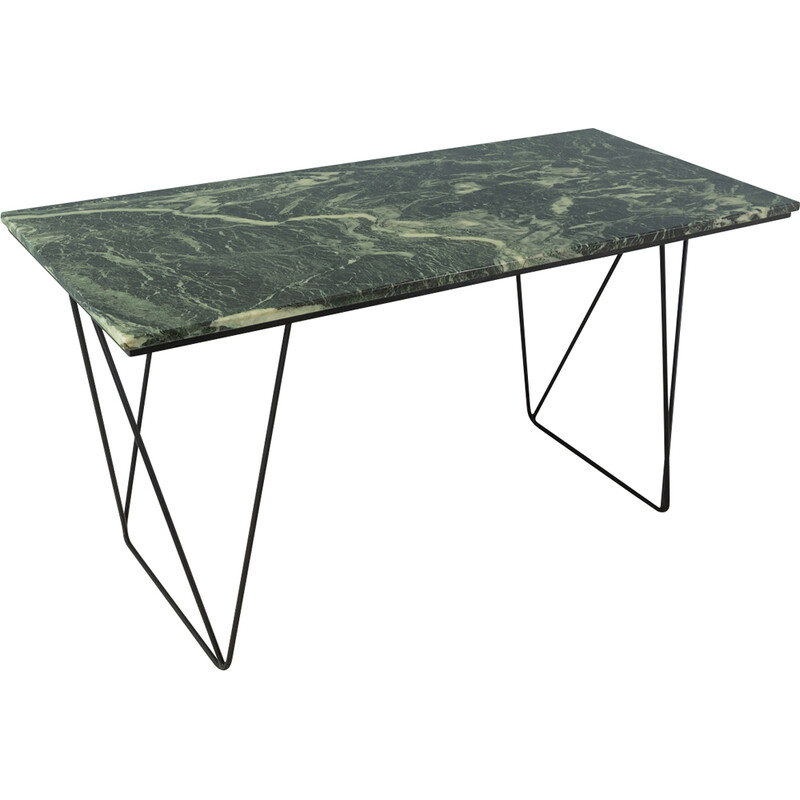 Vintage unique desk with a marble table top, Germany 1960