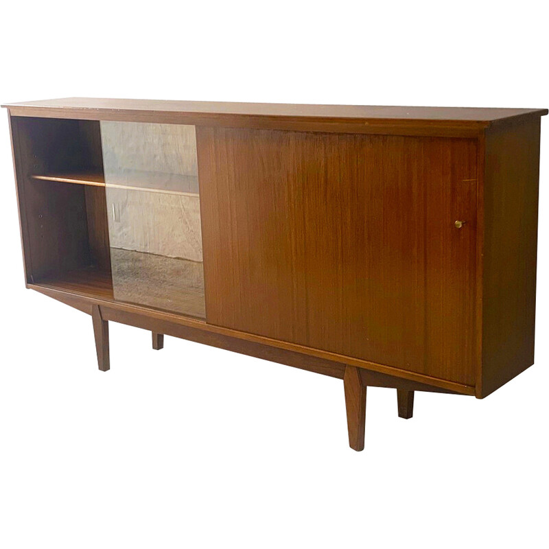 Mid century teak sideboard with 2 sliding doors by Avalon, 1960s